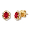Thumbnail Image 0 of Le Vian Natural Ruby Earrings 1/6 ct tw Diamonds 14K Honey Gold