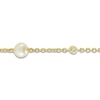 Thumbnail Image 2 of Freshwater Cultured Pearl Bracelet 1/20 ct tw Diamonds 14K Yellow Gold 7"