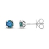 Thumbnail Image 0 of Montana Blue Round-Cut Natural Sapphire Earrings 14K White Gold
