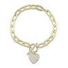 Thumbnail Image 0 of Shy Creation Diamond Heart Toggle Bracelet 3/8 ct tw 14K Yellow Gold 7.5" SC55024899Z7.5