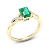 Thumbnail Image 1 of Natural Emerald Ring 1/20 ct tw Diamonds 10K Yellow Gold