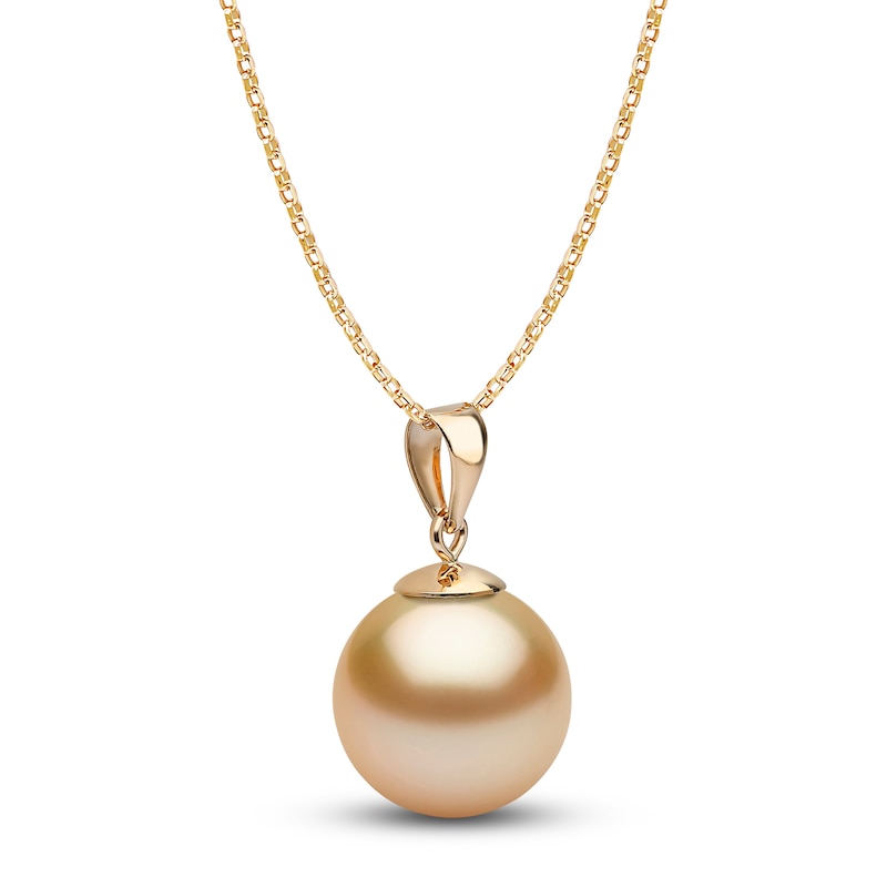 Yoko London Golden South Sea Cultured Pearl Pendant Necklace 18K Yellow Gold 18"