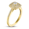 Thumbnail Image 1 of Diamond Halo Engagement Ring 1/2 ct tw 14K Yellow Gold