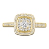 Thumbnail Image 2 of Diamond Halo Engagement Ring 1/2 ct tw 14K Yellow Gold