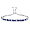 Thumbnail Image 0 of Lab-Created Sapphire Topaz Accents Sterling Silver Bracelet