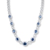 Thumbnail Image 0 of Natural Sapphire Necklace 1-3/8 ct tw Diamonds 14K White Gold