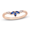 Thumbnail Image 0 of Kirk Kara Natural Blue Sapphire Anniversary Band Diamond Accents 14K Rose Gold