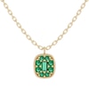 Thumbnail Image 0 of Juliette Maison Natural Emerald Pendant Necklace 10K Yellow Gold