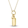 Thumbnail Image 1 of Shy Creation Diamond Tag Necklace 1/10 ct tw Round 14K Yellow Gold 18" SC55024167