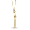 Thumbnail Image 2 of Shy Creation Diamond Tag Necklace 1/10 ct tw Round 14K Yellow Gold 18" SC55024167