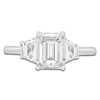 Thumbnail Image 2 of Lab-Created Diamond Emerald-Cut & Trapezoid-Cut Three-Stone Engagement Ring 2-3/4 ct tw 14K White Gold