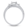 Thumbnail Image 1 of Diamond Engagement Ring 1/3 ct tw Princess/Round 14K White Gold