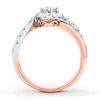 Thumbnail Image 2 of Diamond Engagement Ring 3/4 cttw Princess-cut 14K Two-Tone Gold