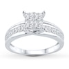 Thumbnail Image 0 of Diamond Engagement Ring 1-1/2 ct tw Princess-cut 14K White Gold