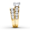 Thumbnail Image 2 of Diamond Bridal Set 3 ct tw Princess-cut/Round 14K Yellow Gold