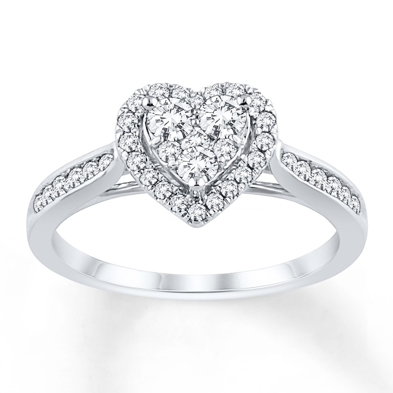 Diamond Engagement Ring 1/2 carat tw Round-cut 14K White Gold