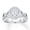 Thumbnail Image 0 of Diamond Bridal Set 7/8 carat tw Round-cut 14K White Gold