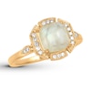 Thumbnail Image 0 of Moonstone Ring 1/10 ct tw Diamonds 18K Yellow Gold
