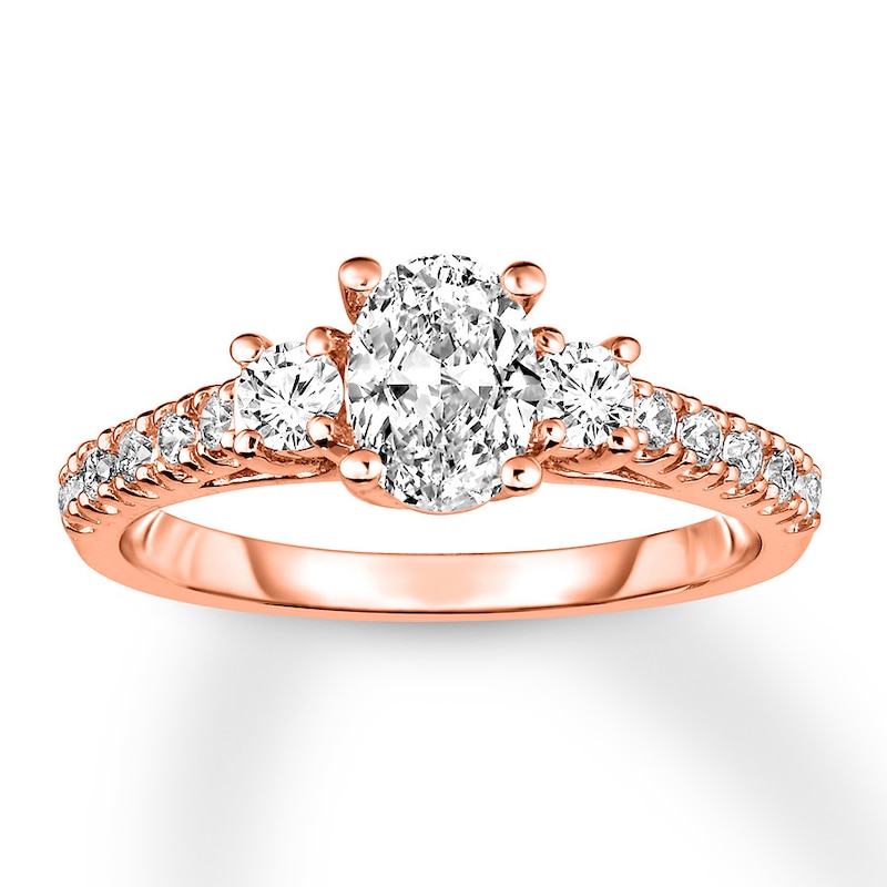 Main Image 1 of Diamond Engagement Ring 1-1/5 Carats tw 14K Rose Gold