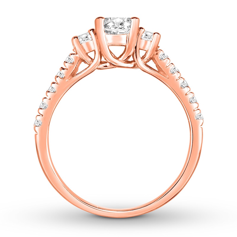 Main Image 2 of Diamond Engagement Ring 1-1/5 Carats tw 14K Rose Gold