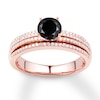 Thumbnail Image 0 of Black Diamond Engagement Ring 1-1/3 ct tw 14K Rose Gold