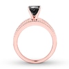 Thumbnail Image 1 of Black Diamond Engagement Ring 1-1/3 ct tw 14K Rose Gold