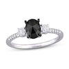 Thumbnail Image 0 of Black Diamond Engagement Ring 1 1/5 ct tw 14K White Gold