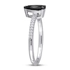 Thumbnail Image 1 of Black Diamond Engagement Ring 1 ct tw 14K White Gold