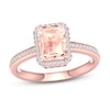 Thumbnail Image 0 of Natural Morganite Engagement Ring 1/6 ct tw Diamonds 14K Rose Gold