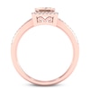 Thumbnail Image 1 of Natural Morganite Engagement Ring 1/6 ct tw Diamonds 14K Rose Gold