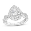Thumbnail Image 0 of Diamond Engagement Ring 1 1/2 ct tw Pear-shaped/Round 14K White Gold