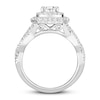 Thumbnail Image 1 of Diamond Engagement Ring 1 1/2 ct tw Pear-shaped/Round 14K White Gold