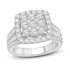 Thumbnail Image 0 of Diamond Engagement Ring 2 ct tw Round/Baguette 14K White Gold