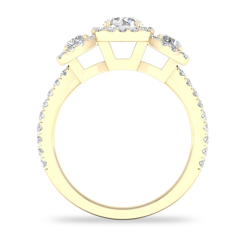 Diamond Ring 1-1/3 ct tw Round-cut 14K Yellow Gold