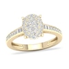Thumbnail Image 0 of Diamond Ring 1/3 ct tw Baguette/Round-cut 14K Yellow Gold