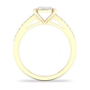 Thumbnail Image 1 of Diamond Ring 1/3 ct tw Baguette/Round-cut 14K Yellow Gold
