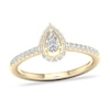 Thumbnail Image 0 of Diamond Ring 1/3 ct tw Pear-shaped/Round-cut 14K Yellow Gold