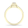 Thumbnail Image 1 of Diamond Ring 1/3 ct tw Pear-shaped/Round-cut 14K Yellow Gold