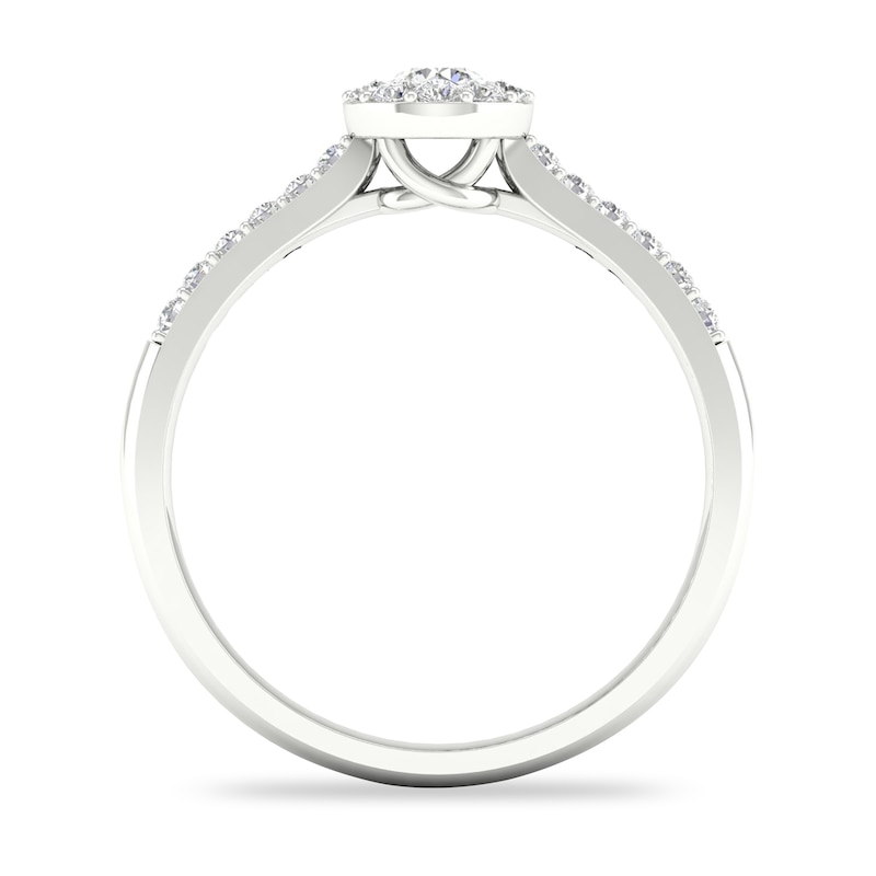 Diamond Ring 3/8 ct tw Round-cut 14K White Gold
