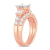 Thumbnail Image 1 of Diamond Bridal Set 2 ct tw Round/Princess/Baguette 14K Rose Gold