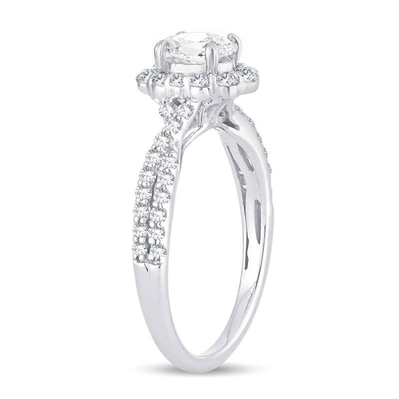 Diamond Engagement Ring 1 ct tw Oval 14K White Gold