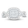 Thumbnail Image 2 of Diamond Engagement Ring 1-1/3 ct tw Round/Princess 14K White Gold