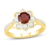 Thumbnail Image 0 of Natural Garnet Engagement Ring 1/4 ct tw Diamonds 14K Yellow Gold