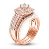Thumbnail Image 1 of Diamond Bridal Set 1-3/4 ct tw Round 14K Rose Gold