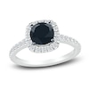 Thumbnail Image 0 of Black Diamond Engagement Ring 1-1/2 ct tw Round 10K White Gold