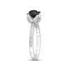 Thumbnail Image 1 of Black Diamond Engagement Ring 1 ct tw Round 14K White Gold