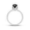 Thumbnail Image 2 of Black Diamond Engagement Ring 1 ct tw Round 14K White Gold