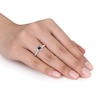 Thumbnail Image 3 of Black Diamond Engagement Ring 1 ct tw Round 14K White Gold