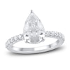 Thumbnail Image 0 of Lab-Created Diamond Engagement Ring 3-1/2 ct tw Pear/Round 14K White Gold