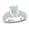 Thumbnail Image 0 of Lab-Created Diamond Engagement Ring 4 ct tw Oval/Round 14K White Gold